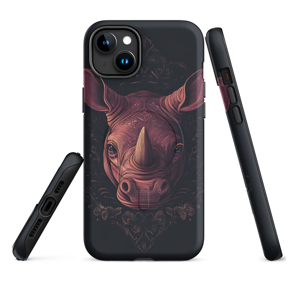 Regal Rhinoceros | Phone Case |  15 Plus | MagSafe® Tough Case | Matte