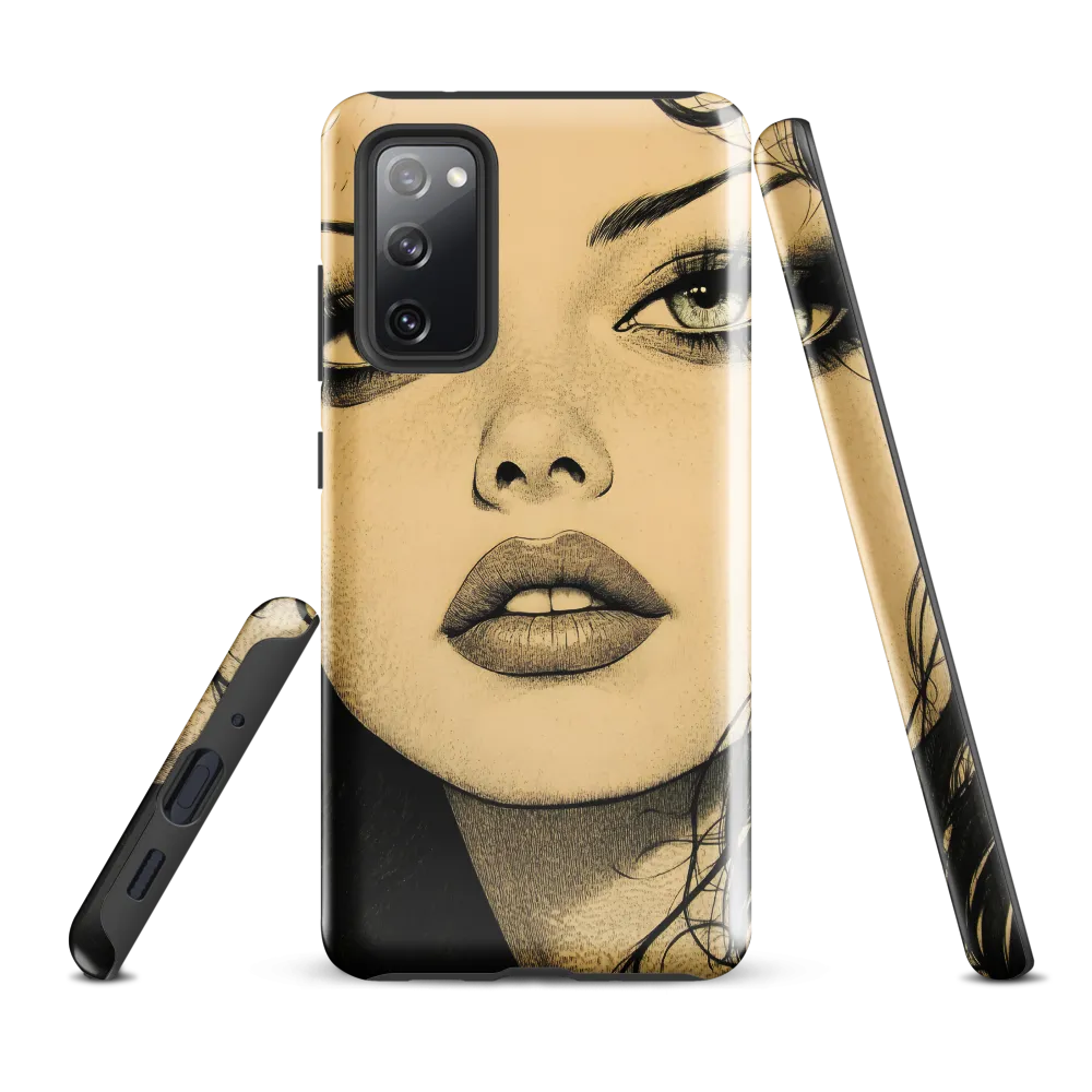 Enigmatic Gaze | Phone Case |  S20 FE | Tough Case | Glossy