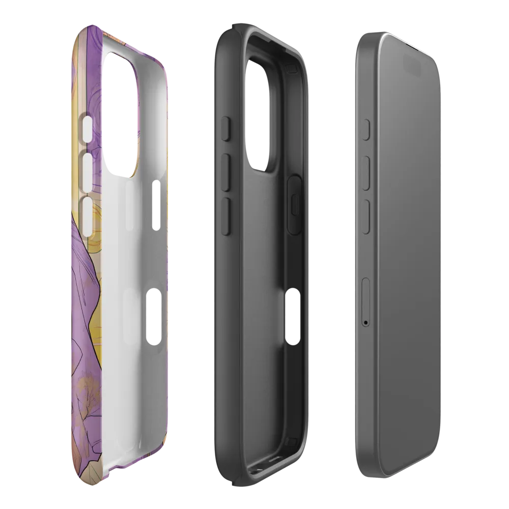 Elegance in Floral Harmony | Phone Case |  16 Pro | Tough Case | Matte