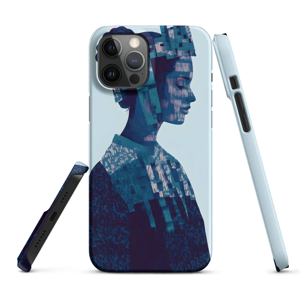 Digital Portrait in Abstract Blue