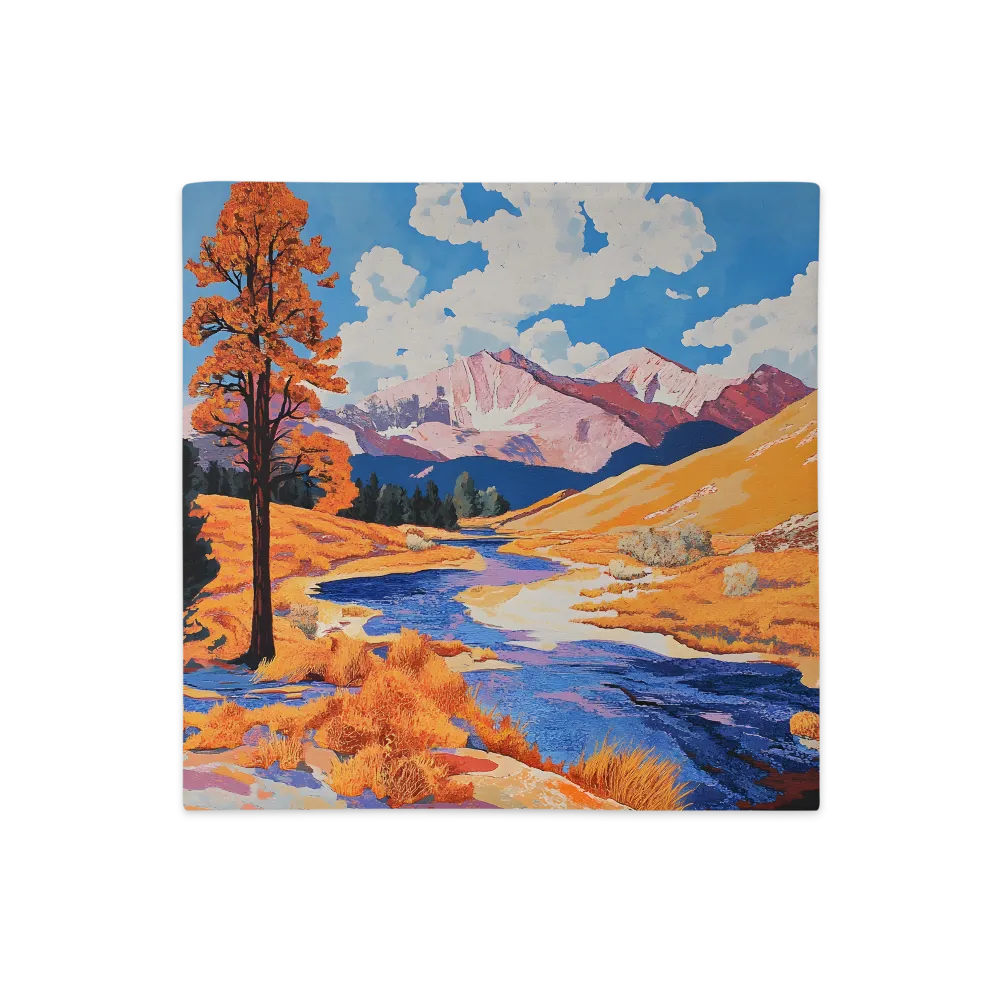 Autumn Serenity: A Vibrant Landscape | Pillow Case | 18″×18″