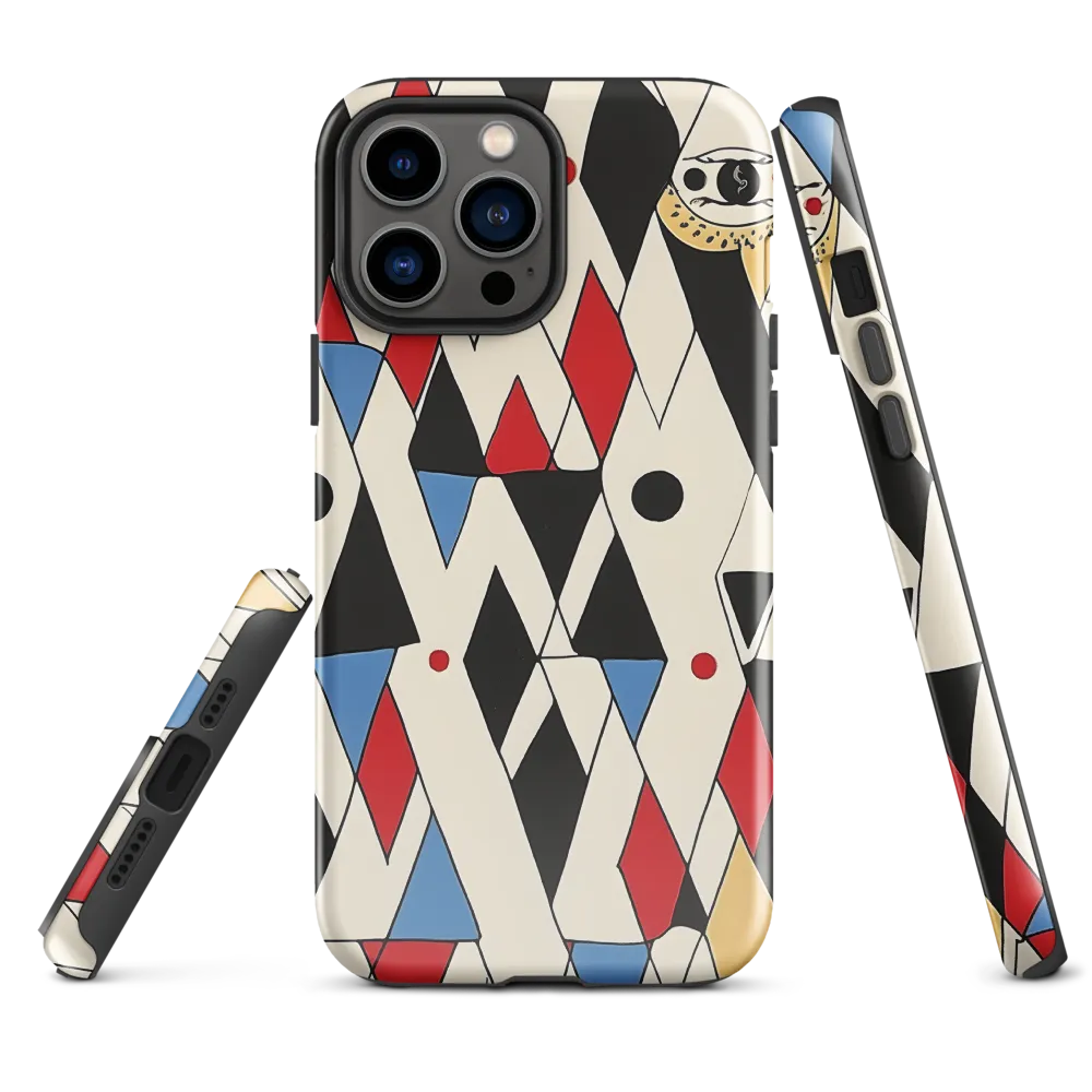 Dynamic Geometric Symphony | Phone Case |  13 Pro Max | Tough Case | Glossy
