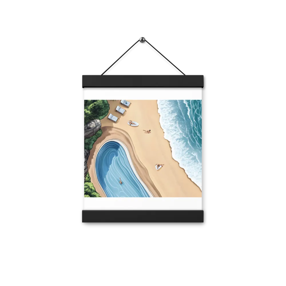 Serenity by the Shore | Poster With Black Wood Hanger | 8″×10″