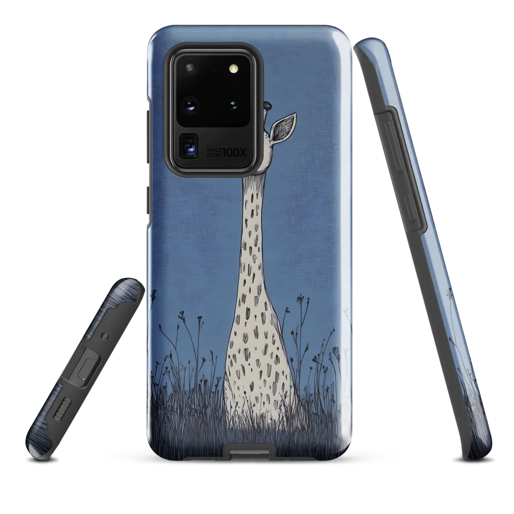 Whimsical Giraffe in Blue
