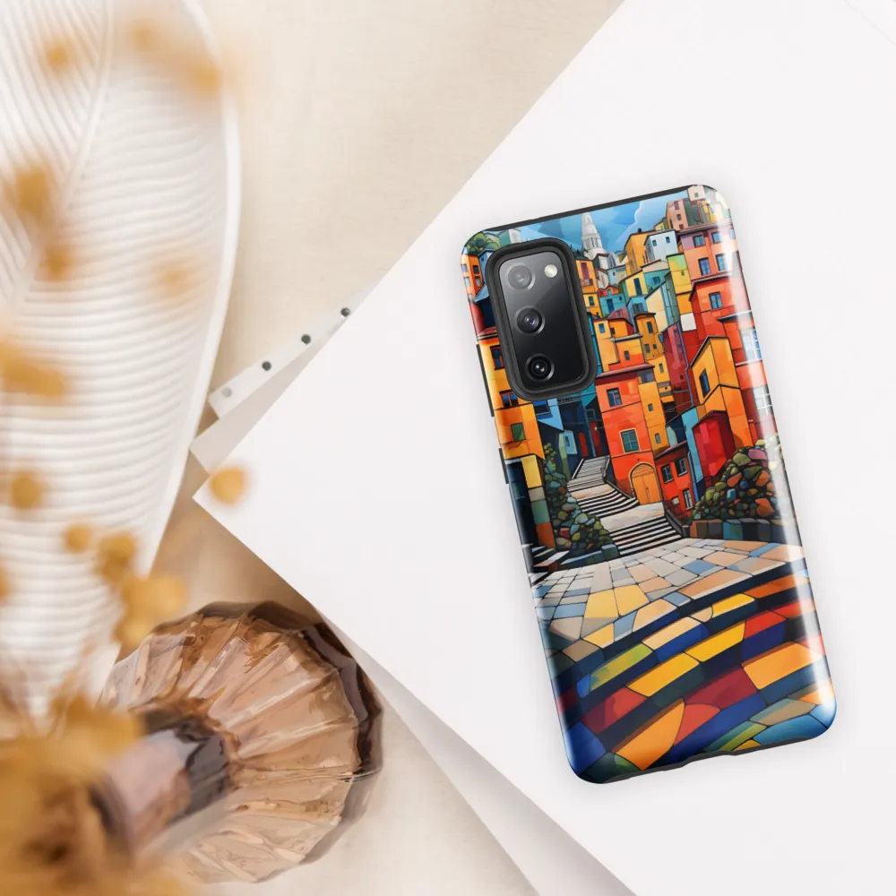 Vibrant Village: A Cubist Journey