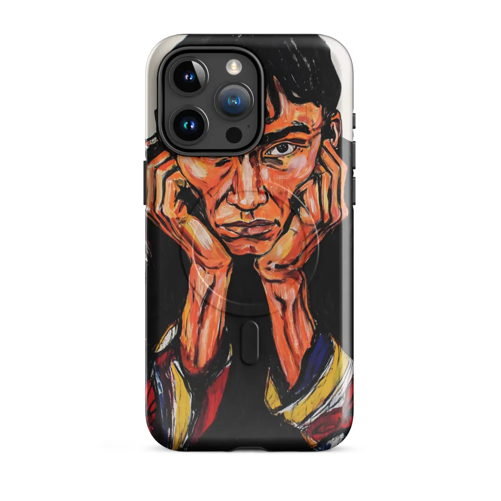 Contemplative Intensity: An Expressionist Portrait
