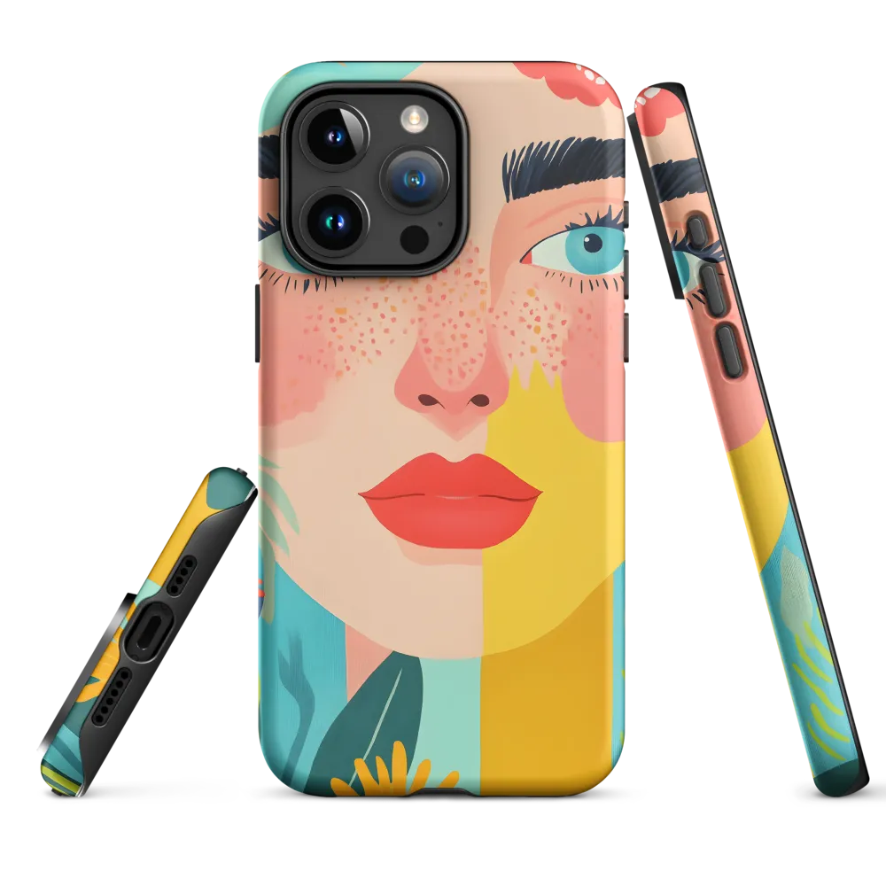 Floral Serenity: A Modern Portrait