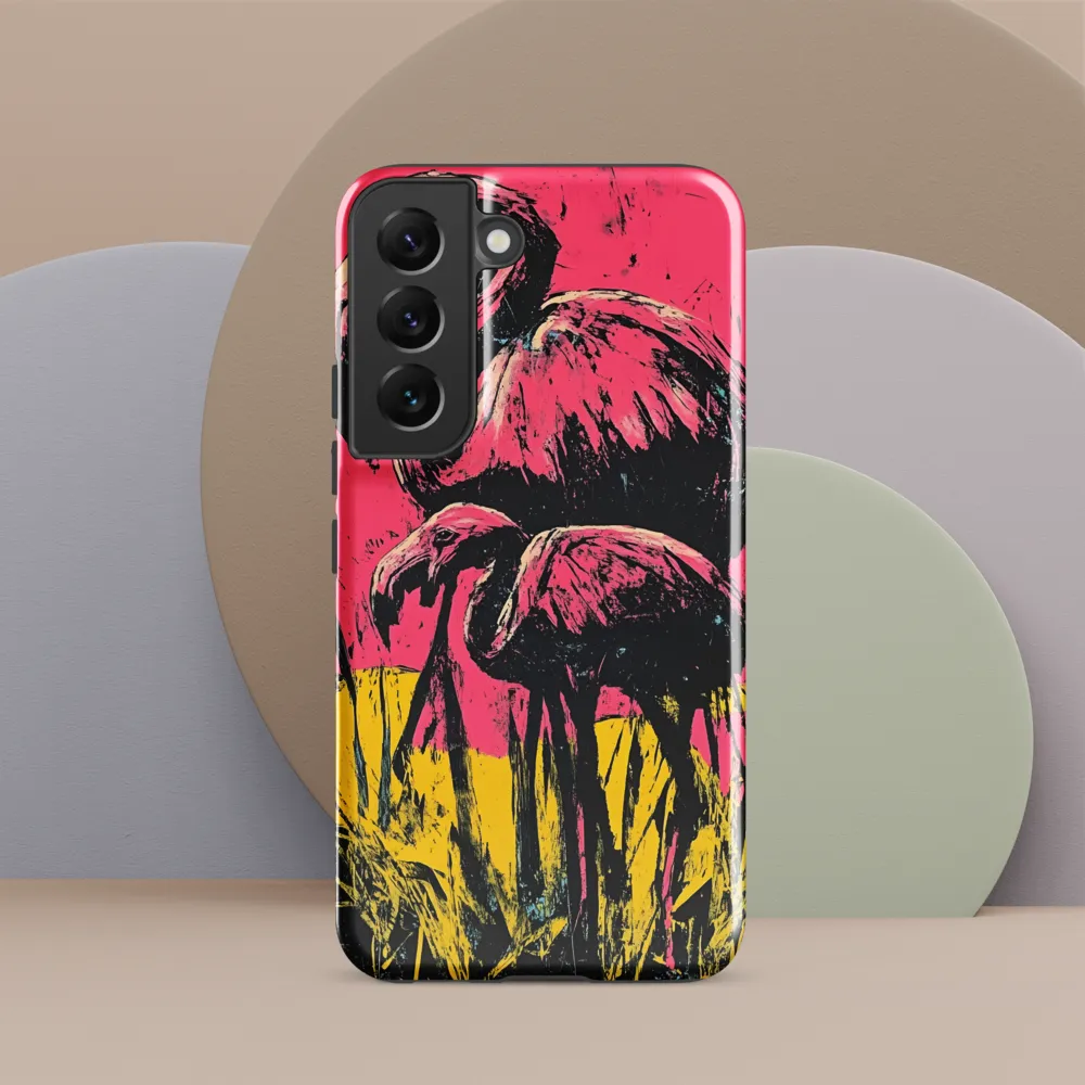 Flamingo Duet: A Pop Art Expression