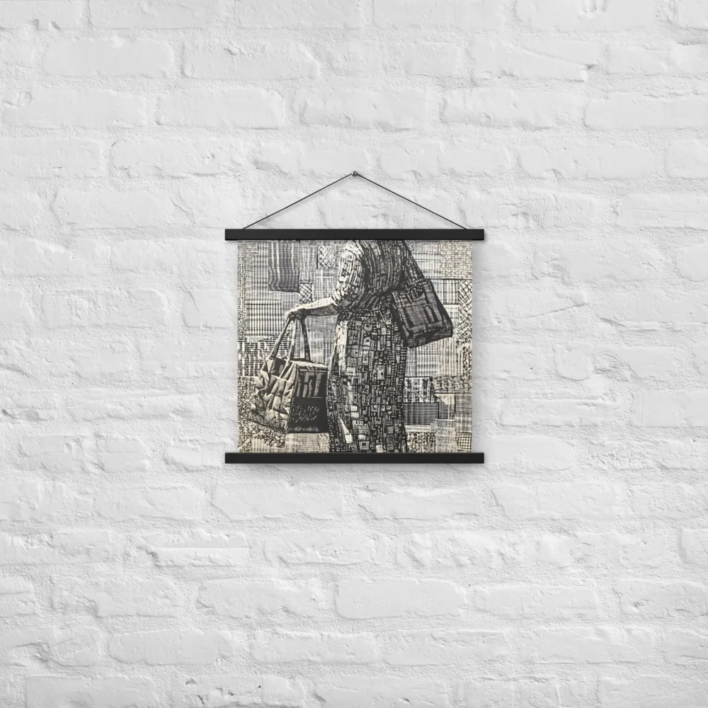 Urban Reflections: A Shopping Narrative | Poster With Black Wood Hanger | 18″×18″