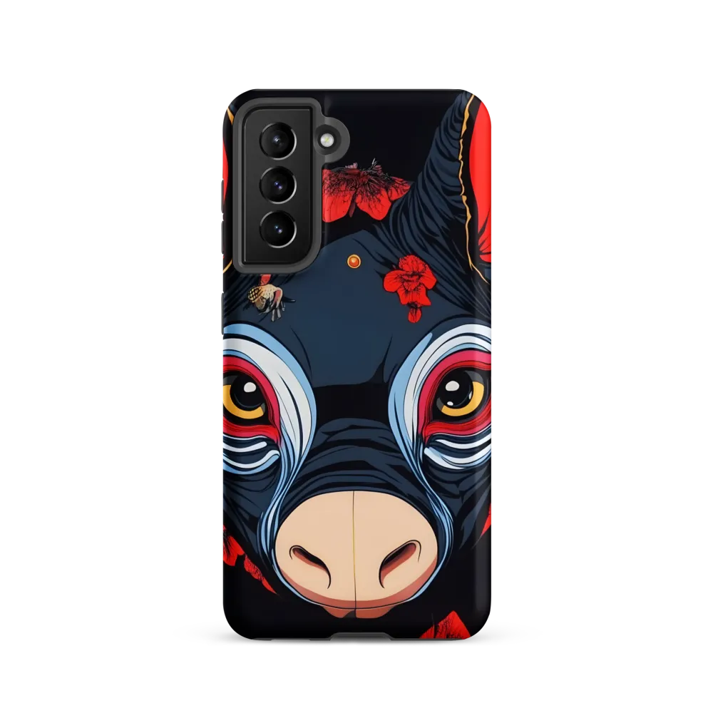 Mystical Bull with Floral Motifs