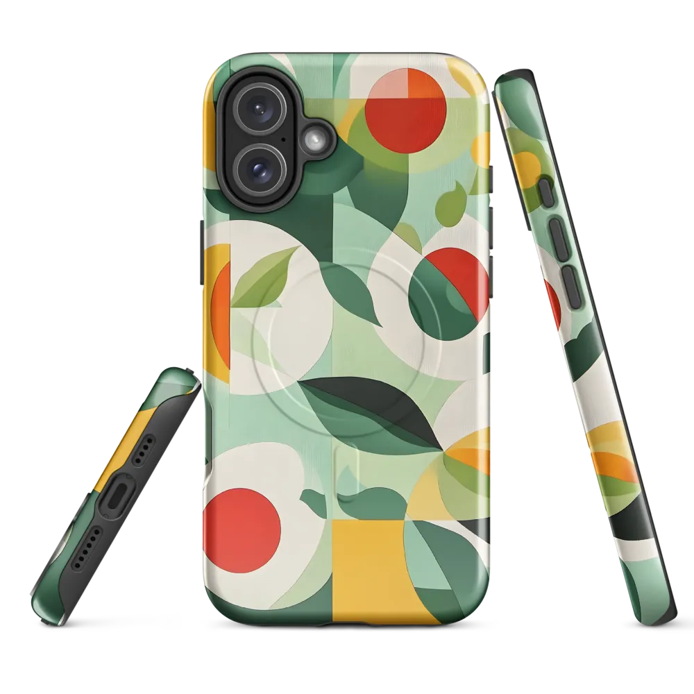 Harmony in Shapes: A Playful Abstract Design | Phone Case |  16 Plus | MagSafe® Tough Case | Glossy