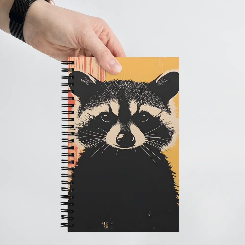 Whimsical Raccoon Portrait | Spiral Notebook