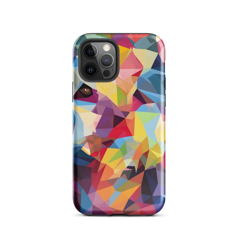 Playful Geometry: The Bear's Face | Phone Case |  12 Pro | Tough Case | Glossy