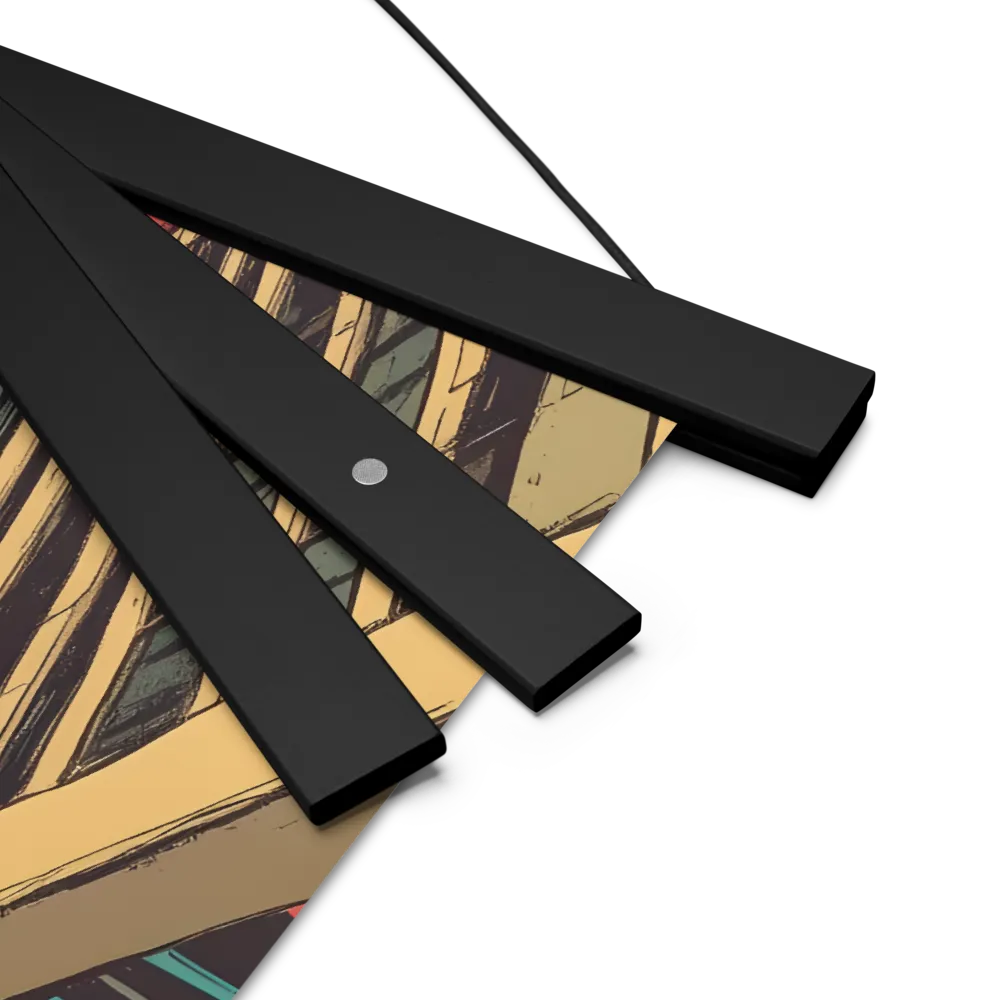 Urban Symphony | Poster With Black Wood Hanger | 14″×14″
