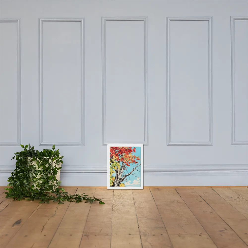 Autumn's Embrace | Poster with White Frame | 11″×14″