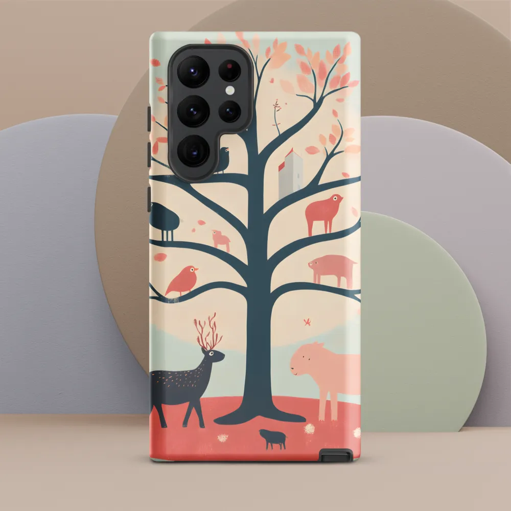 Whimsical Tree with Playful Creatures