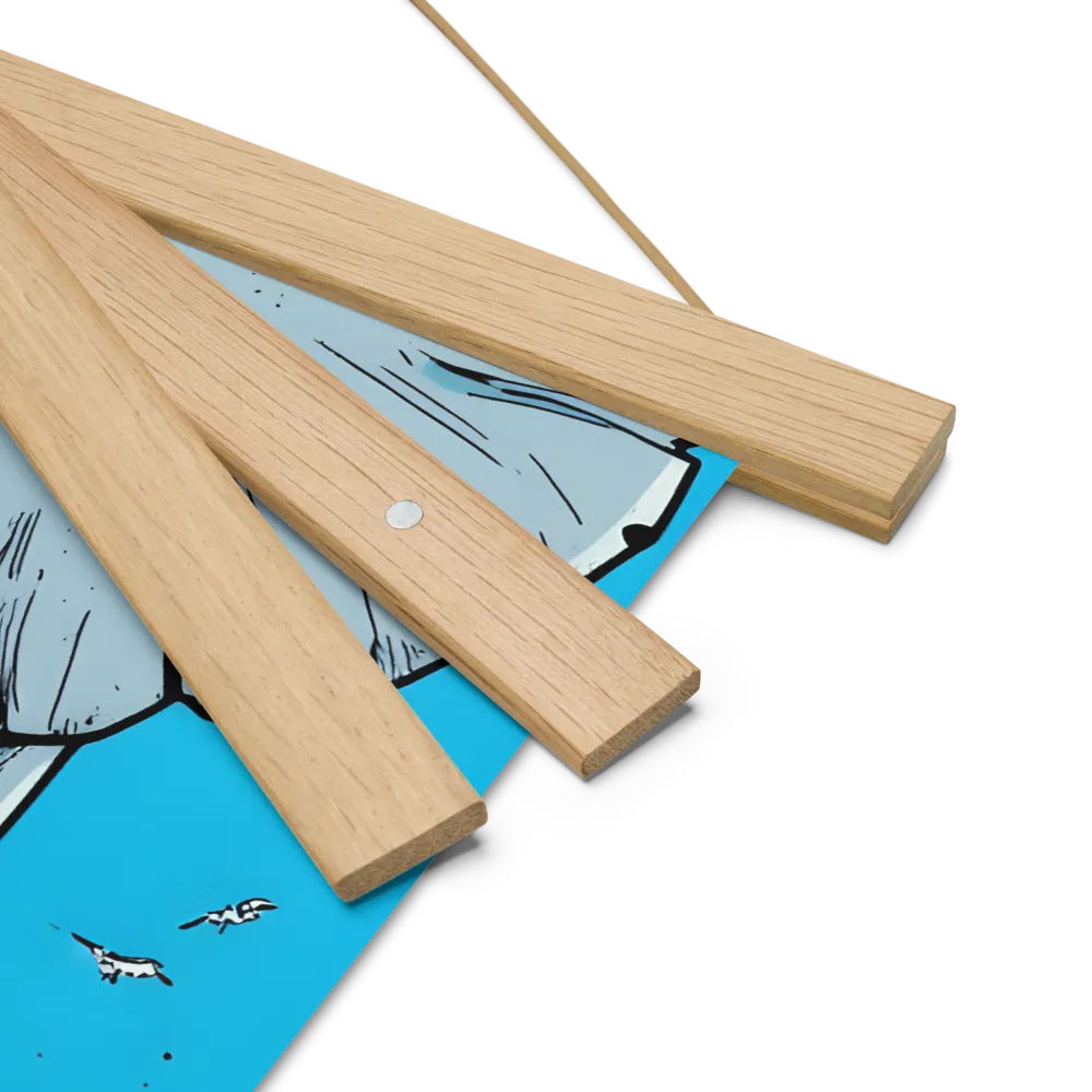 Majestic Presence: The Elephant | Poster With Oak Wood Hanger | 14″×14″