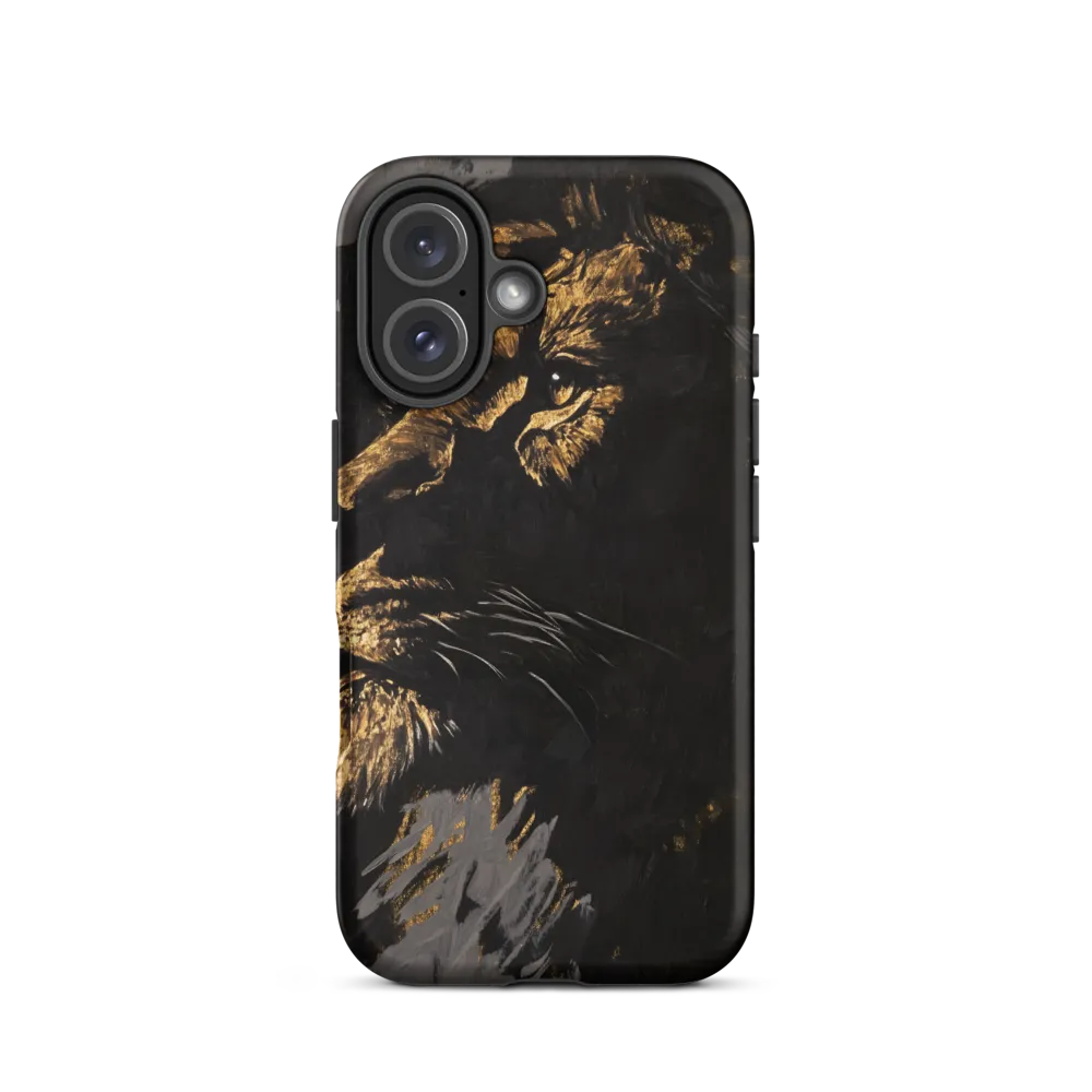 Majestic Gaze: The Golden Lion | Phone Case |  16 | Tough Case | Matte