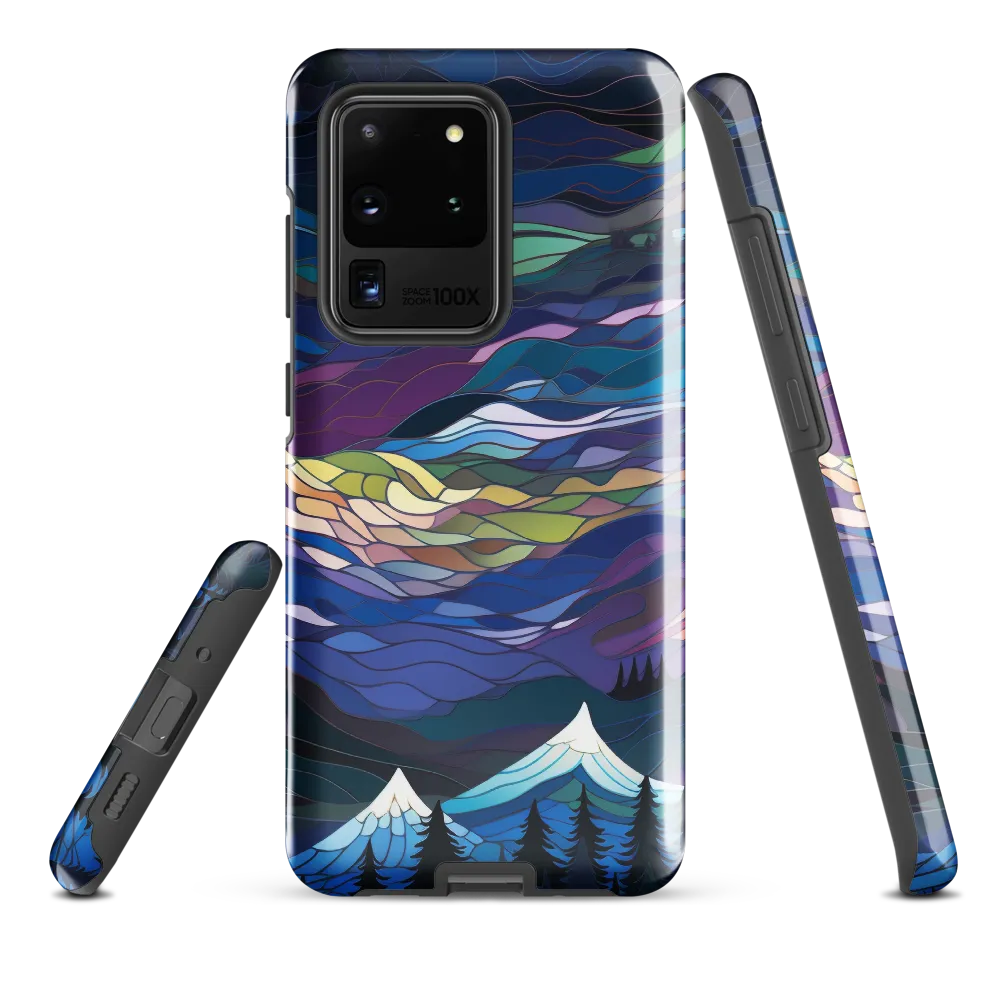 Twilight Peaks: An Abstract Mountain Landscape