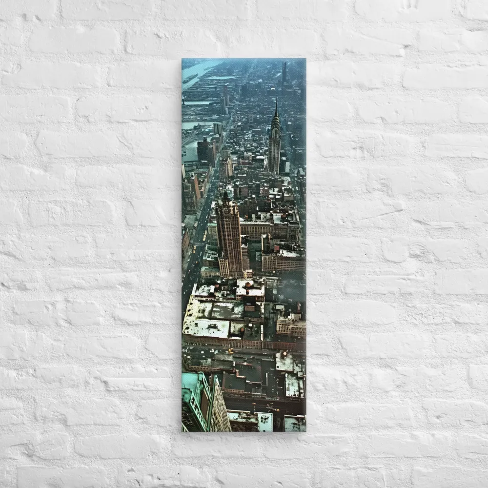 Aerial Symphony of Urban Life | Canvas | 12″×36″