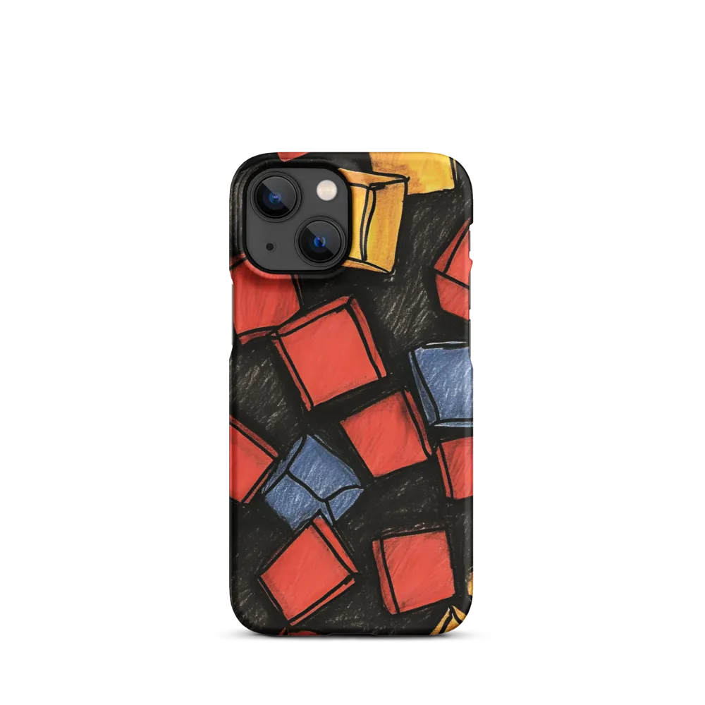 Vibrant Geometry in Motion | Phone Case |  13 Mini | Snap Case | Matte