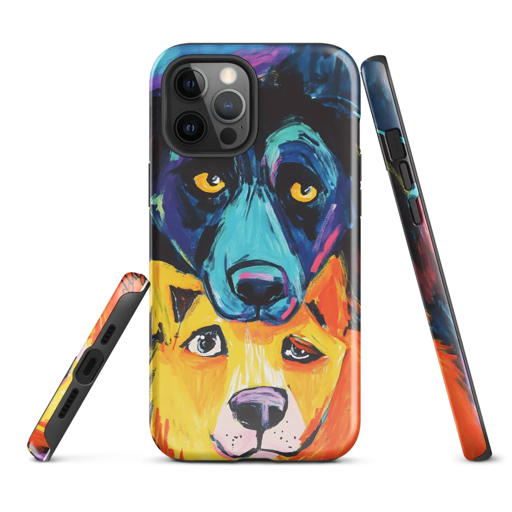 Vibrant Companions: An Expression of Canine Spirit | Phone Case |  12 Pro Max | Tough Case | Glossy