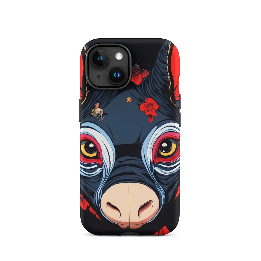 Mystical Bull with Floral Motifs