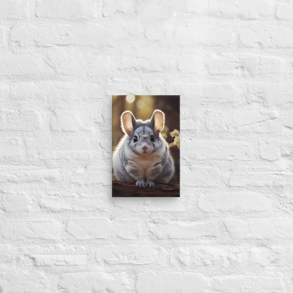 Curious Chinchilla in the Forest | Canvas | 8″×12″