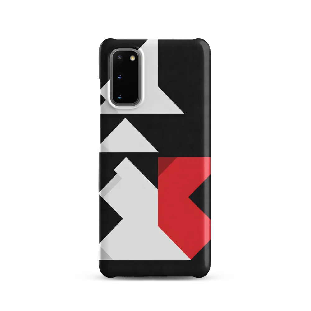 Geometric Symphony in Contrast | Phone Case |  S20 | Snap Case | Matte