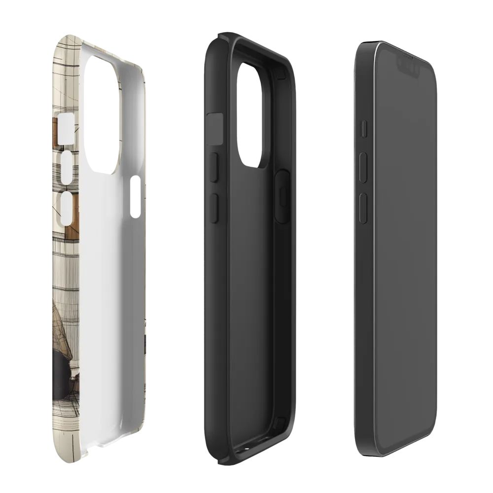 Quiet Reflections in Line | Phone Case |  13 Pro | Tough Case | Matte