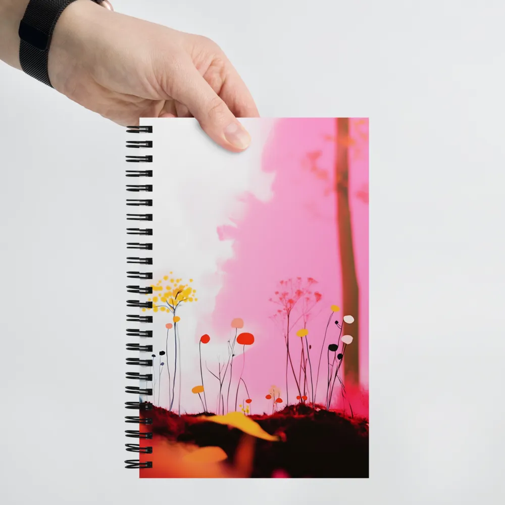 Whispers of a Surreal Bloom | Spiral Notebook