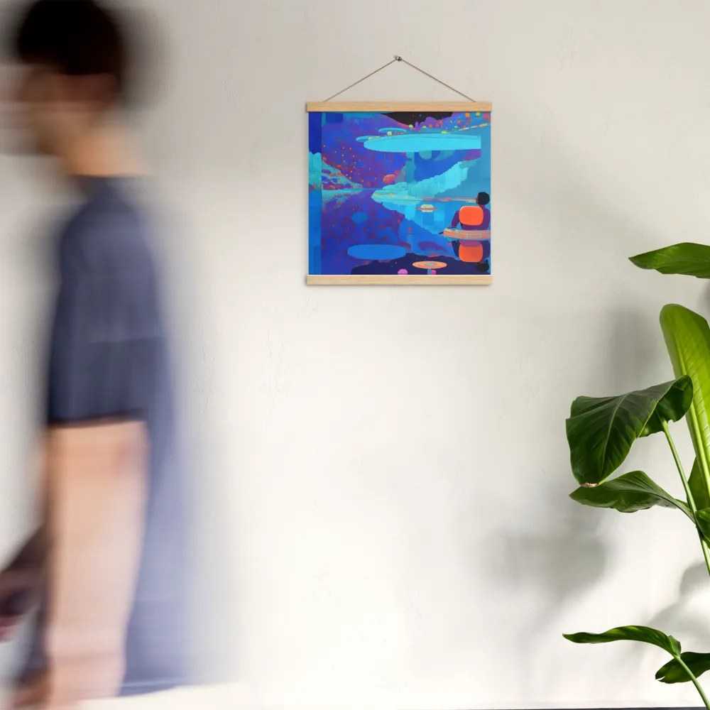 Reflections of Serenity | Poster With Oak Wood Hanger | 16″×16″