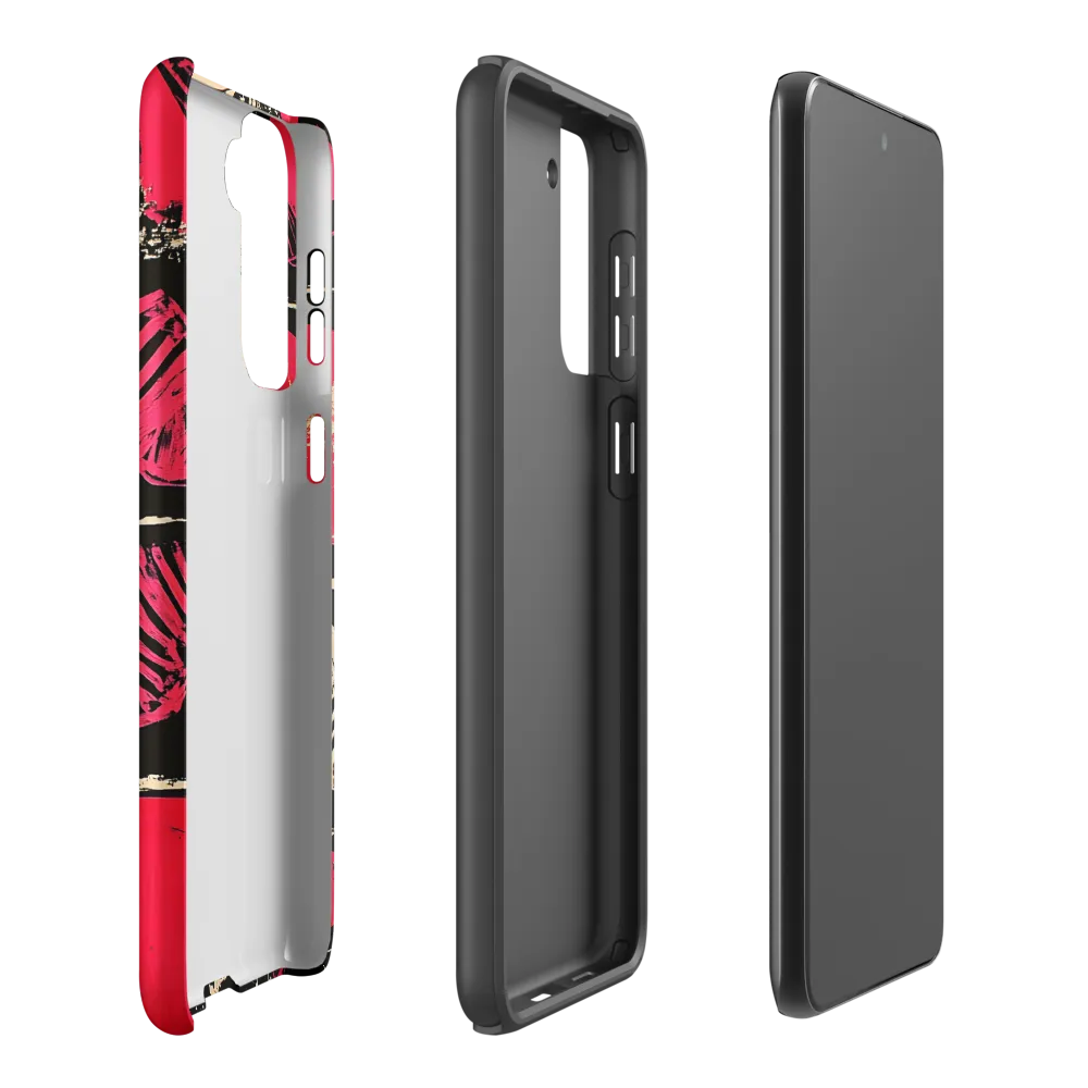 Geometric Symphony in Pink and Black