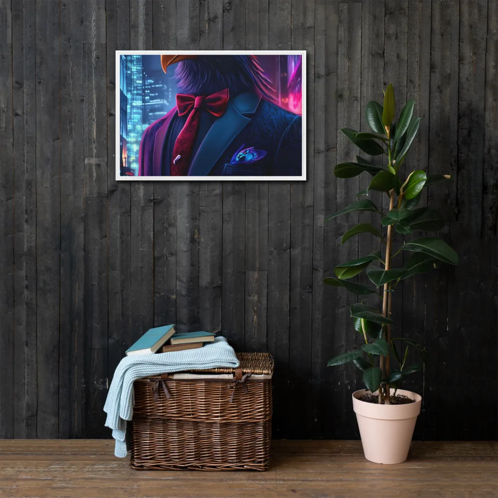 The Dapper Avian | Canvas with White Frame | 20″×30″
