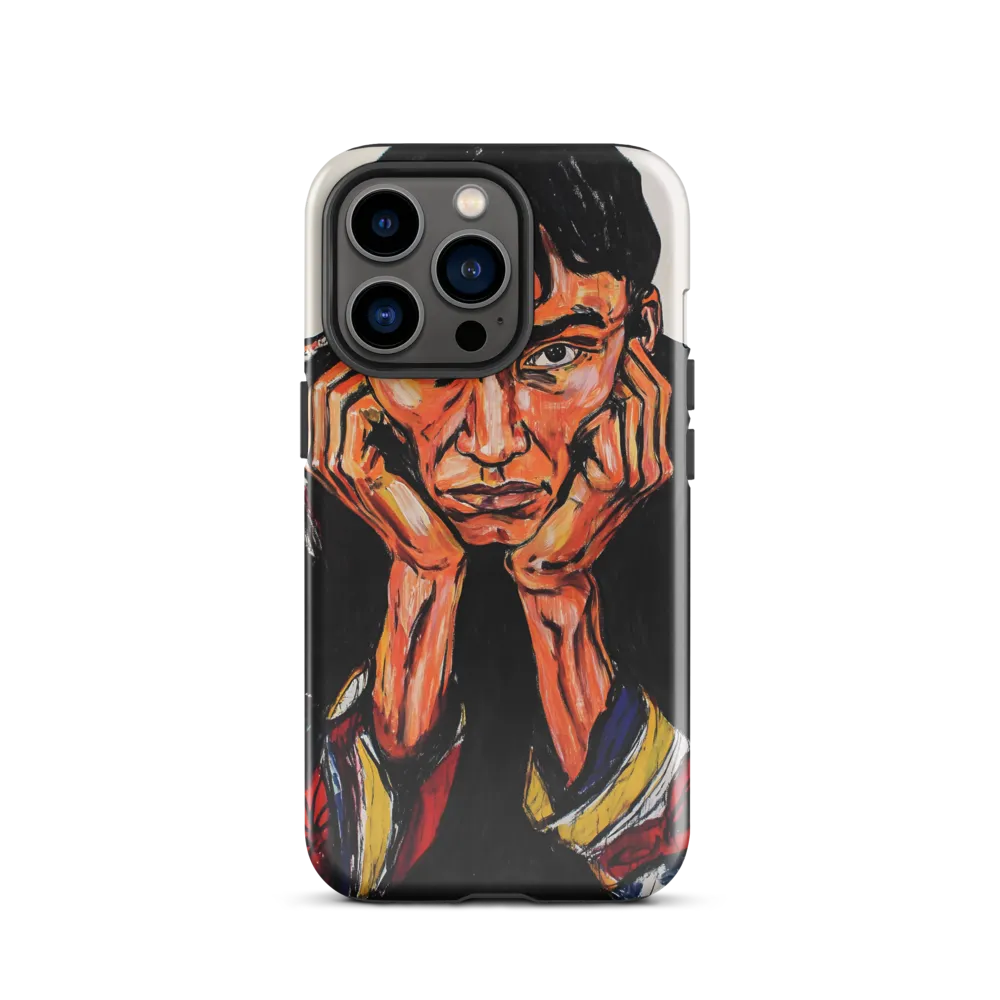 Contemplative Intensity: An Expressionist Portrait