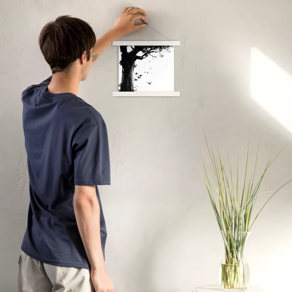 Whispers of Nature | Poster With White Wood Hanger | 10″×10″