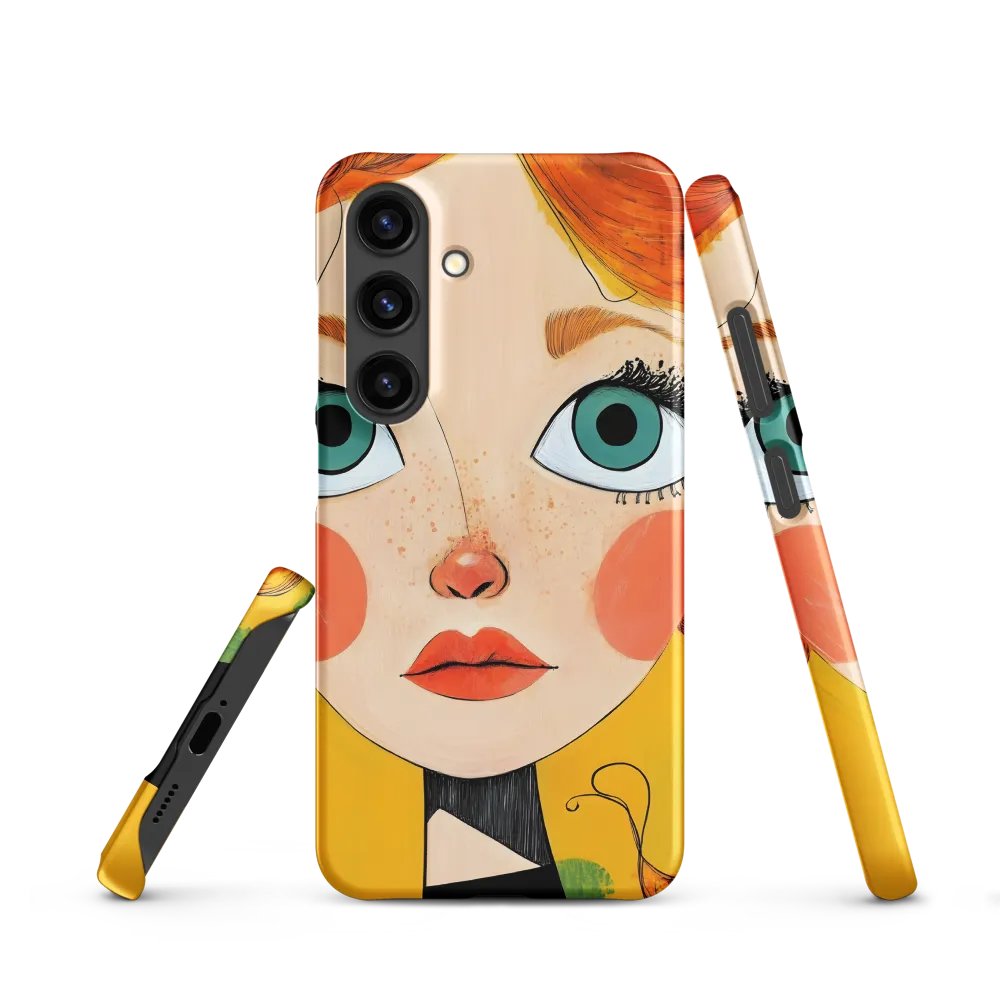 Whimsical Portrait of a Girl | Phone Case |  S24 | Snap Case | Matte