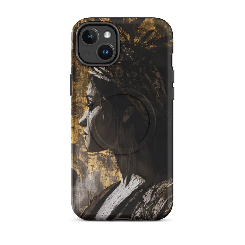Golden Elegance: A Modern Profile Portrait