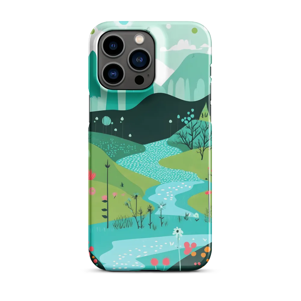 Whimsical River in a Lush Landscape