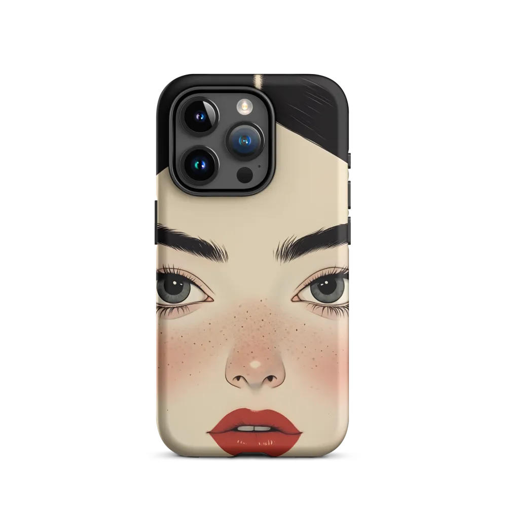 Serenity Captured: A Modern Portrait | Phone Case |  15 Pro | Tough Case | Matte
