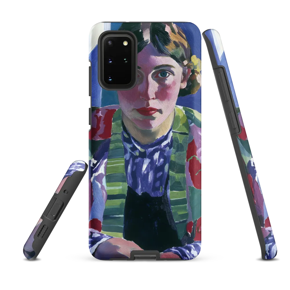 Vibrant Gaze: A Modernist Portrait