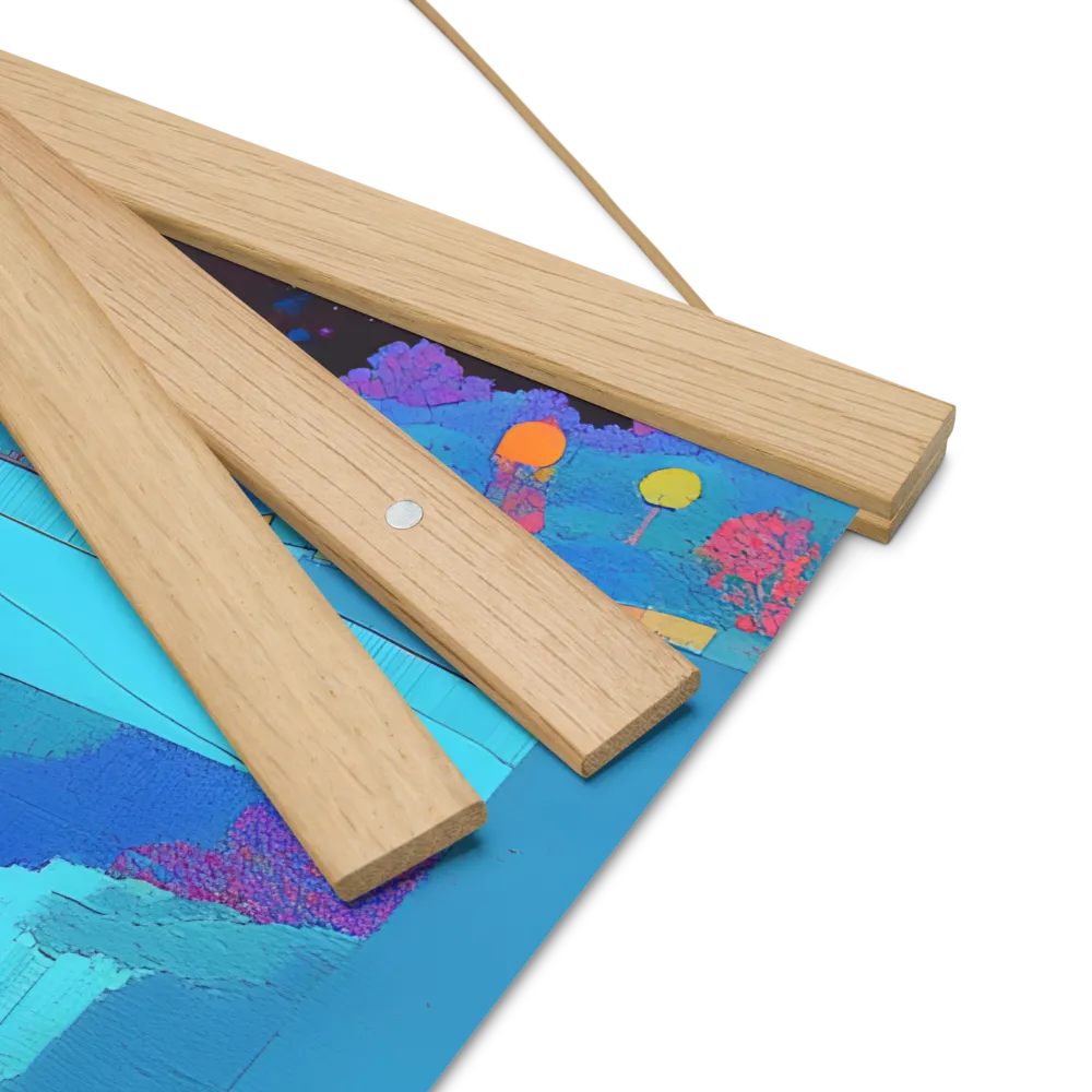Reflections of Serenity | Poster With Oak Wood Hanger | 16″×16″