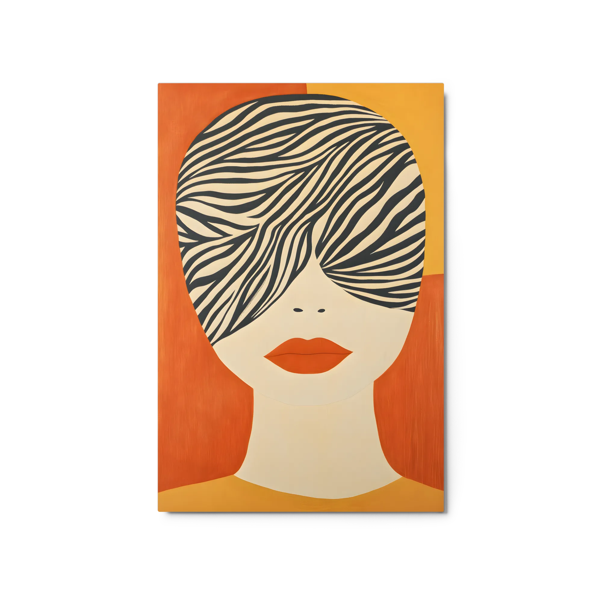 Stylized Zebra Portrait 
 Metal Print | 20″x 30″