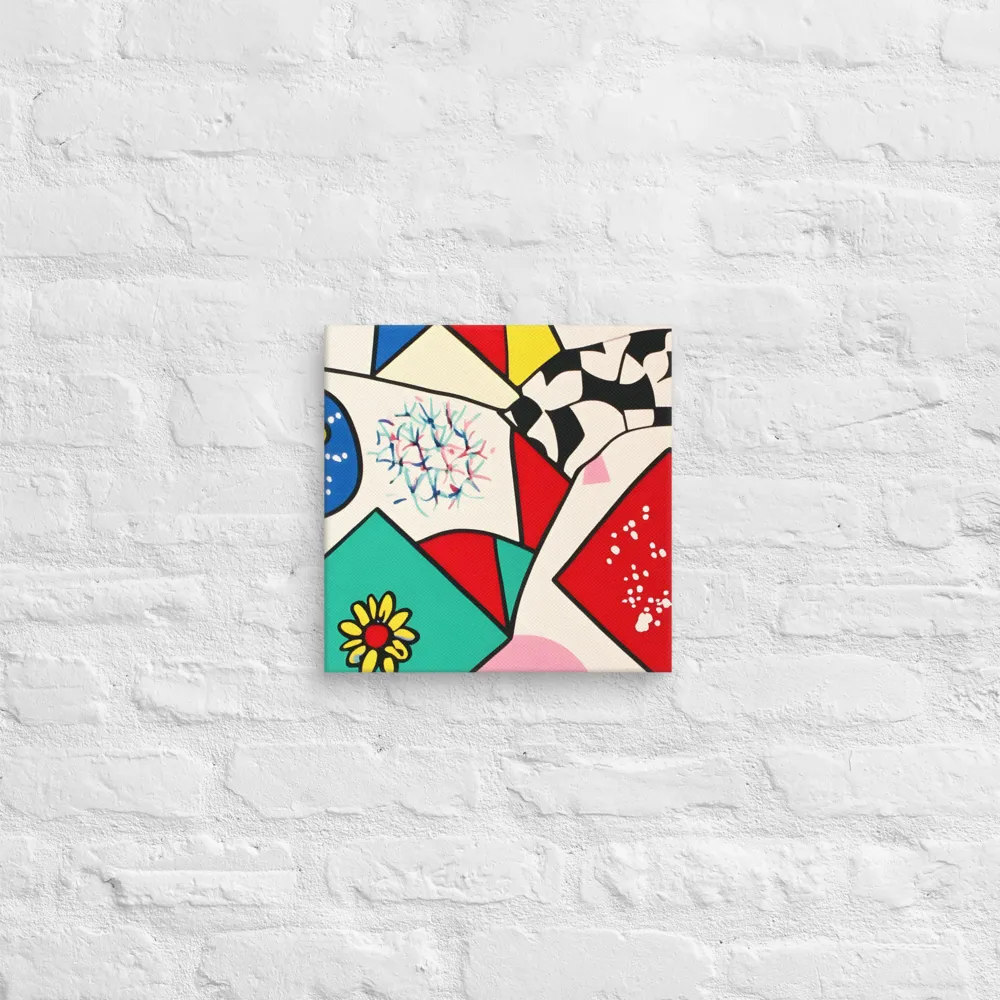 Joyful Geometry: A Playful Dance of Shapes and Colors | Canvas | 12″×12″