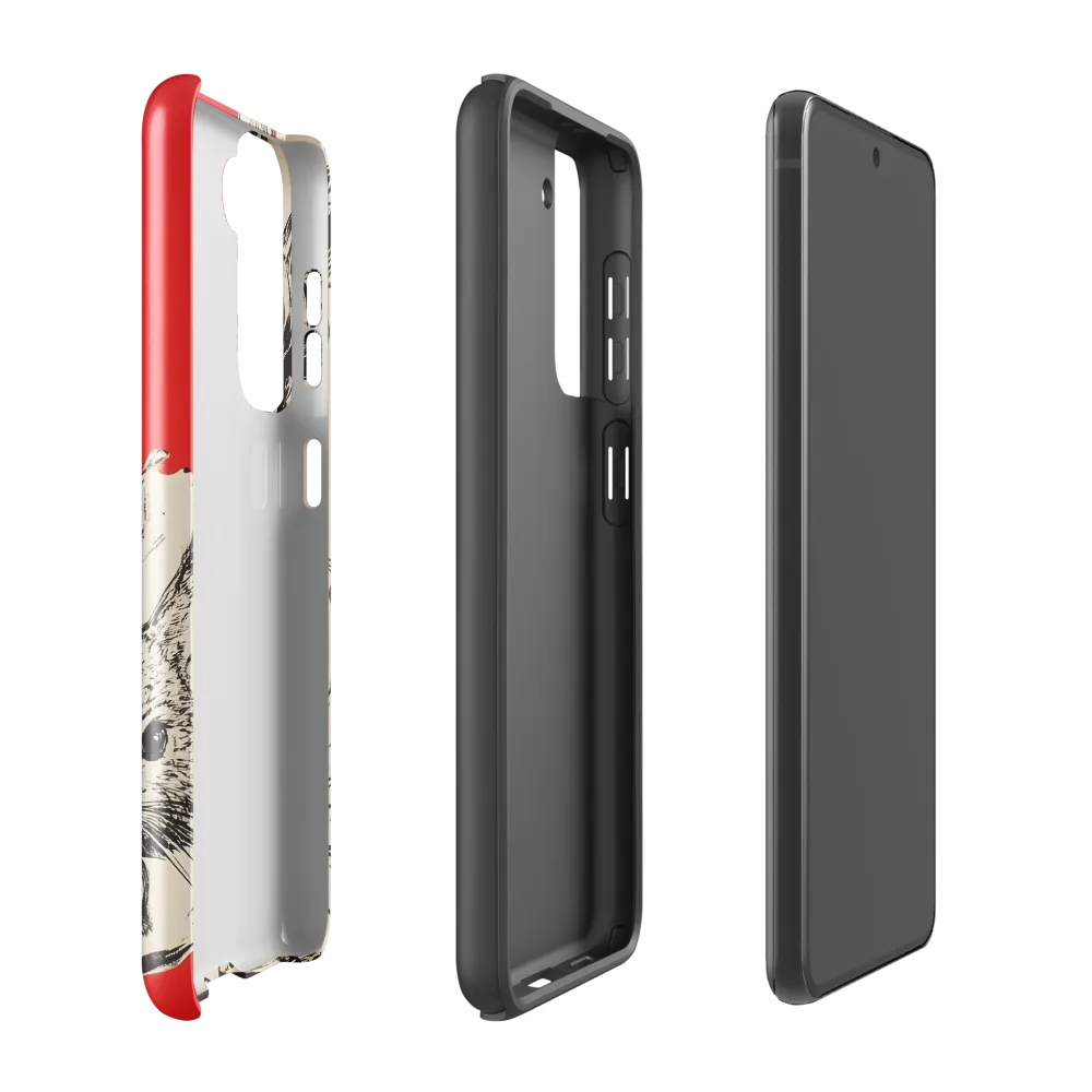 Whimsical Elegance: The Rabbit Lady | Phone Case |  S21 FE | Tough Case | Glossy