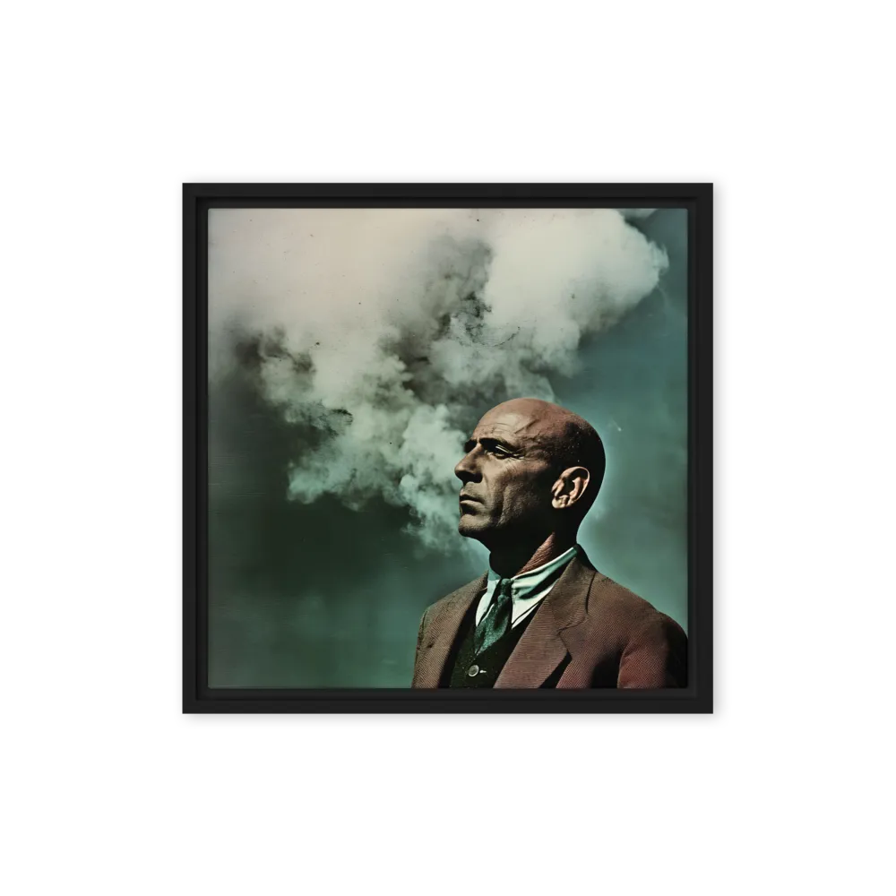 Clouded Thoughts | Canvas with Black Frame | 16″×16″