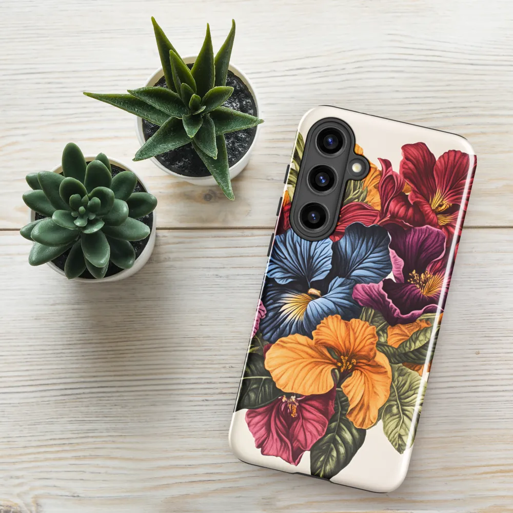 Floral Symphony in Color | Phone Case |  S24 Plus | Tough Case | Glossy