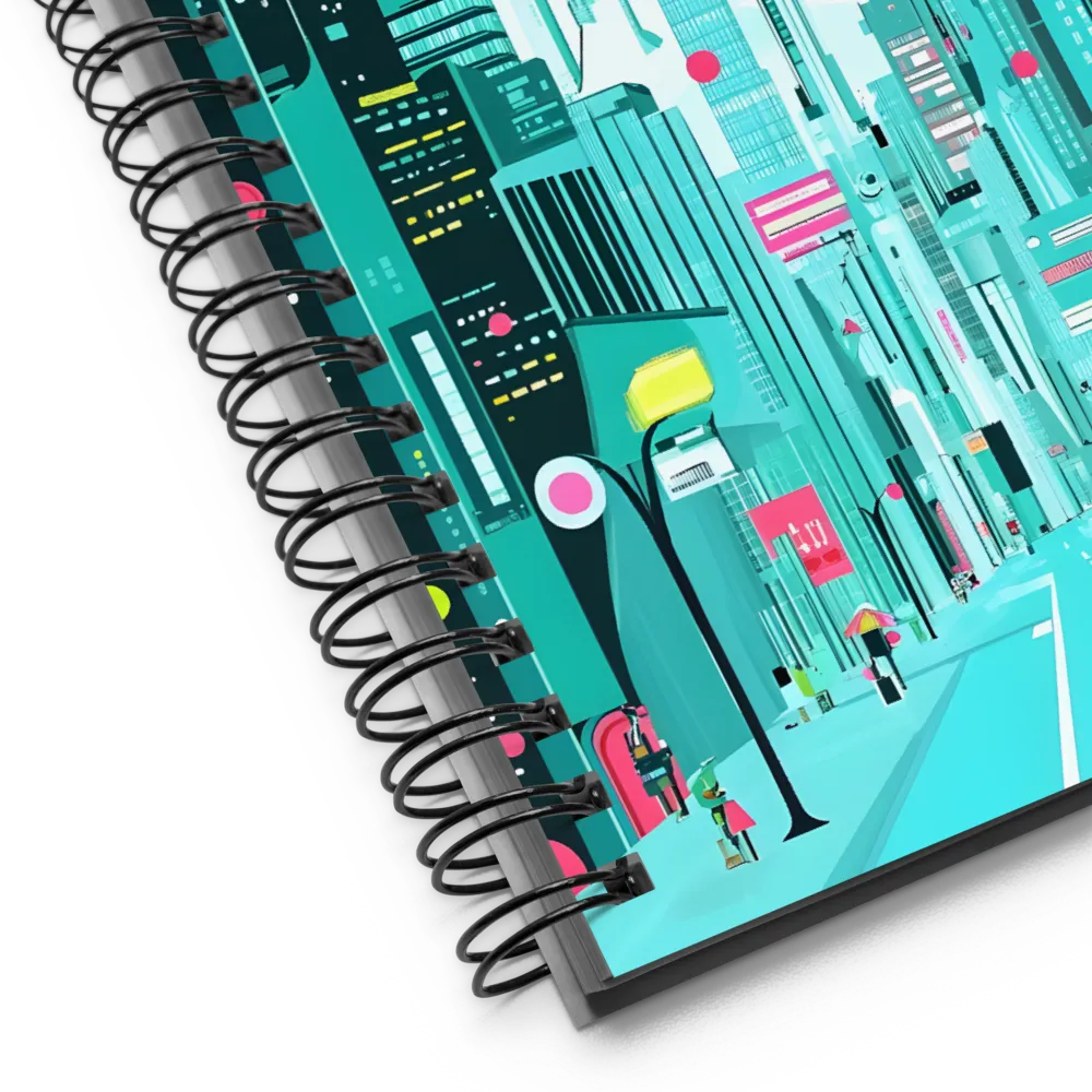 Urban Dreams: A Futuristic Cityscape | Spiral Notebook