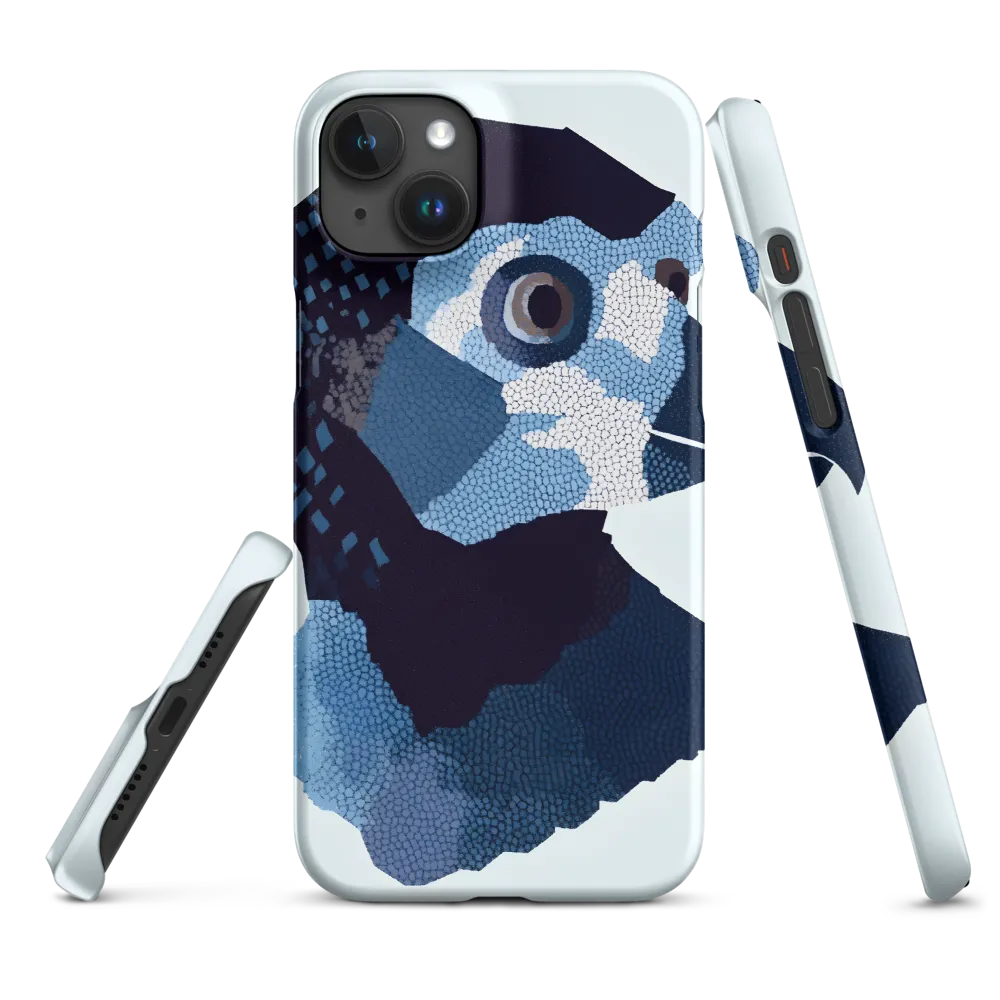 Abstract Avian Portrait in Blue