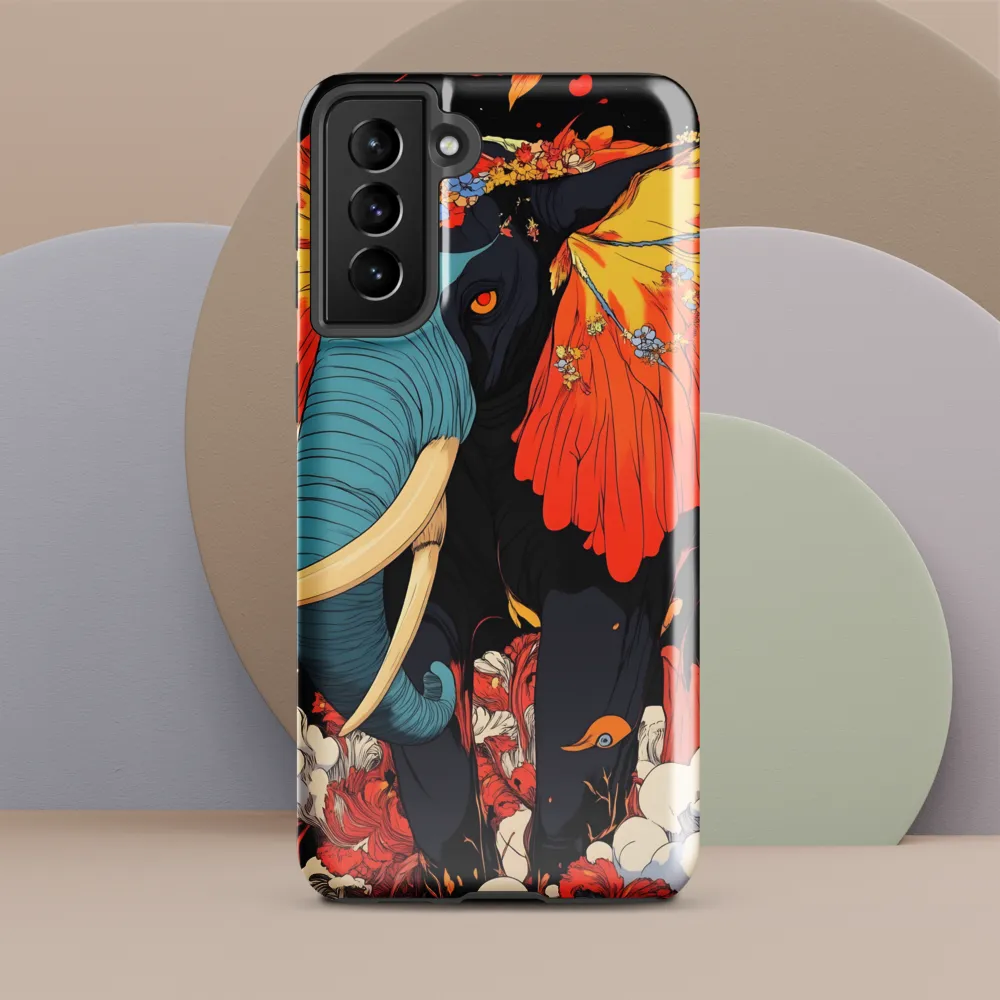 Majesty of the Floral Elephant | Phone Case |  S21 Plus | Tough Case | Glossy